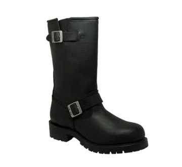 Men's Black Engineer Style - Soft Toe